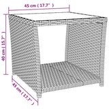 vidaXL 3-delige Loungeset poly rattan en staal beige
