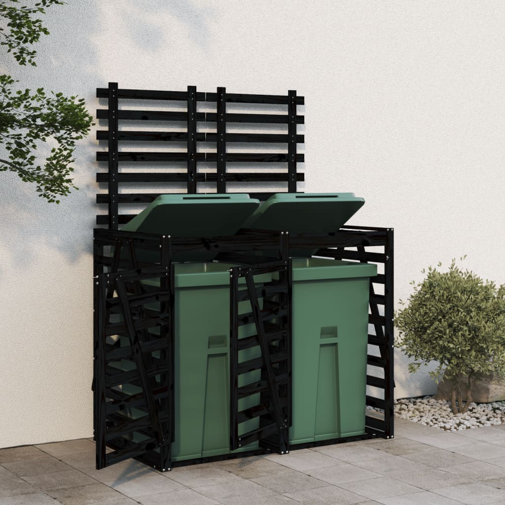 vidaXL Containerberging dubbel massief grenenhout
