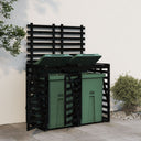 vidaXL Containerberging double massief grenenhout