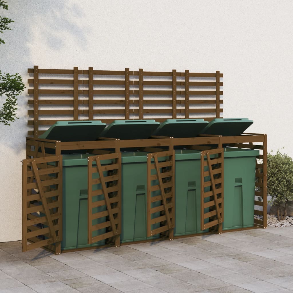 vidaXL Containerberging viervoudig massief grenenhout