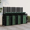 vidaXL Abri de rangement pour conteneurs poubelles quadruple en pin massif