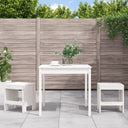 vidaXL 3-delige Bistroset massief grenenhout wit