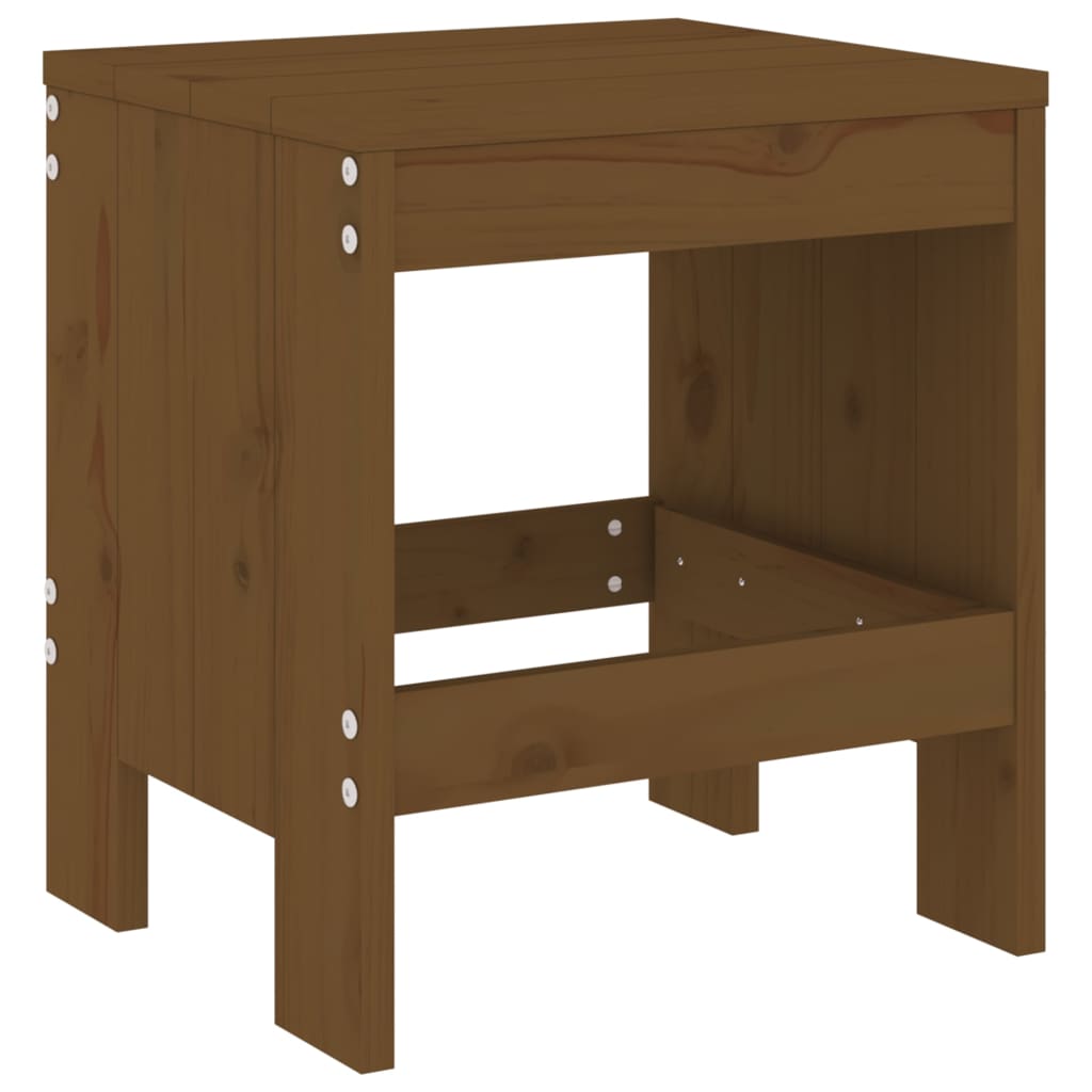 vidaXL 3-delige Bistroset massief grenenhout wit