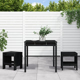vidaXL 3-delige Bistroset massief grenenhout wit