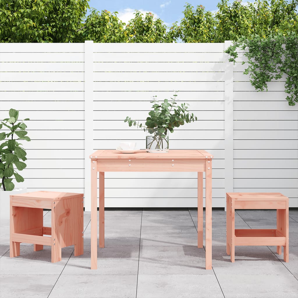 vidaXL 3-delige Bistroset massief grenenhout wit
