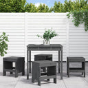 vidaXL 5-piece Garden Dining Set Solid Pinewood White