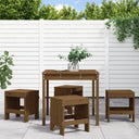vidaXL 5-piece Garden Dining Set Solid Pinewood White