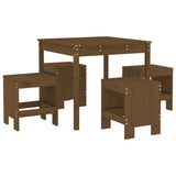 vidaXL 5-piece Garden Dining Set Solid Pinewood White
