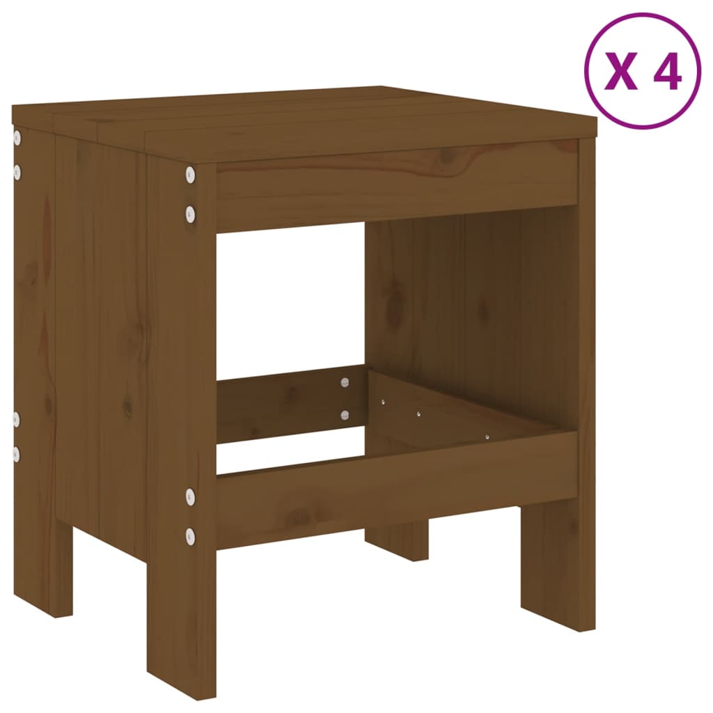 vidaXL 5-piece Garden Dining Set Solid Pinewood White