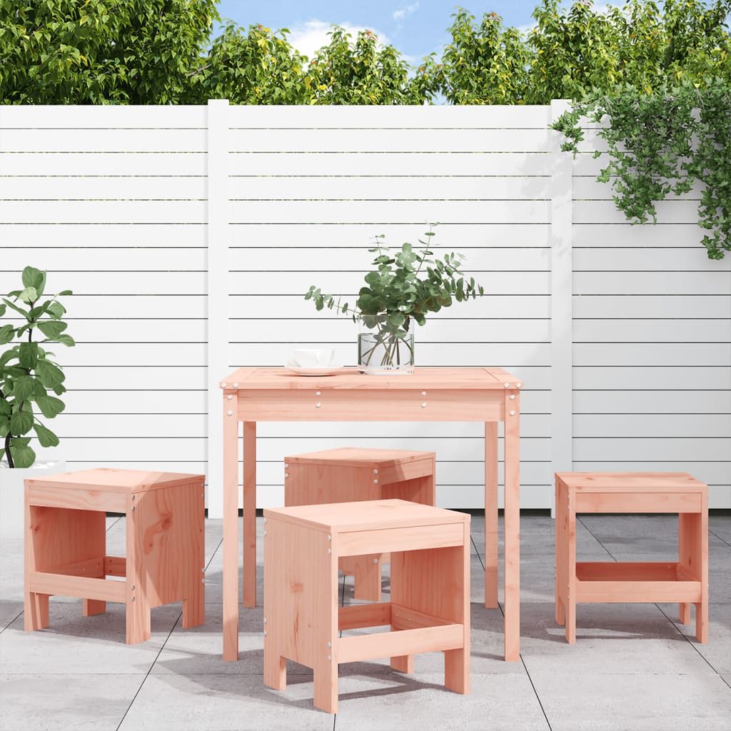 vidaXL 5-piece Garden Dining Set Solid Pinewood White