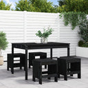 vidaXL 5-delige Tuinset massief grenenhout wit