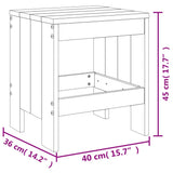 vidaXL 5-delige Tuinset massief grenenhout wit
