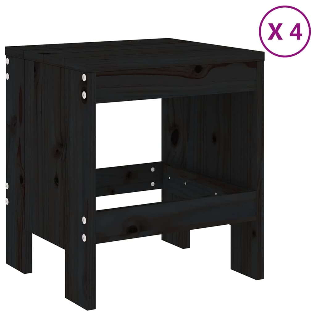 vidaXL 5-delige Tuinset massief grenenhout wit