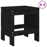 vidaXL 5-delige Tuinset massief grenenhout wit