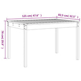 vidaXL 5-delige Tuinset massief grenenhout wit