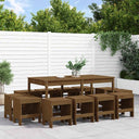 vidaXL 13-delige Tuinset massief grenenhout wit