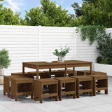 vidaXL 13-delige Tuinset massief grenenhout wit