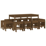 vidaXL 13-delige Tuinset massief grenenhout wit