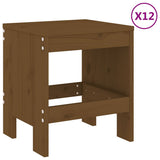 vidaXL 13-delige Tuinset massief grenenhout wit