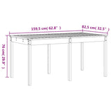 vidaXL 13-delige Tuinset massief grenenhout wit