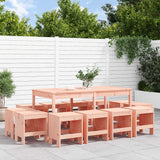 vidaXL 13-delige Tuinset massief grenenhout wit