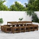 vidaXL 17-delige Tuinset massief grenenhout wit