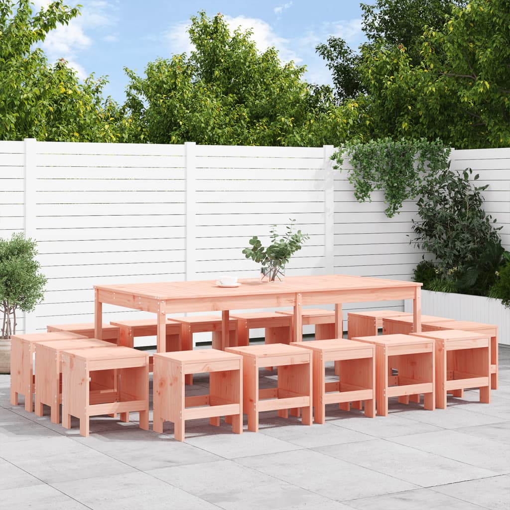vidaXL 17-delige Tuinset massief grenenhout wit