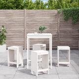 vidaXL 5-piece Bar Set Solid Pine Wood White