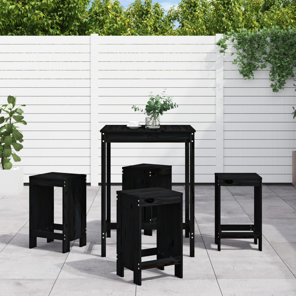 vidaXL 5-piece Bar Set Solid Pine Wood White
