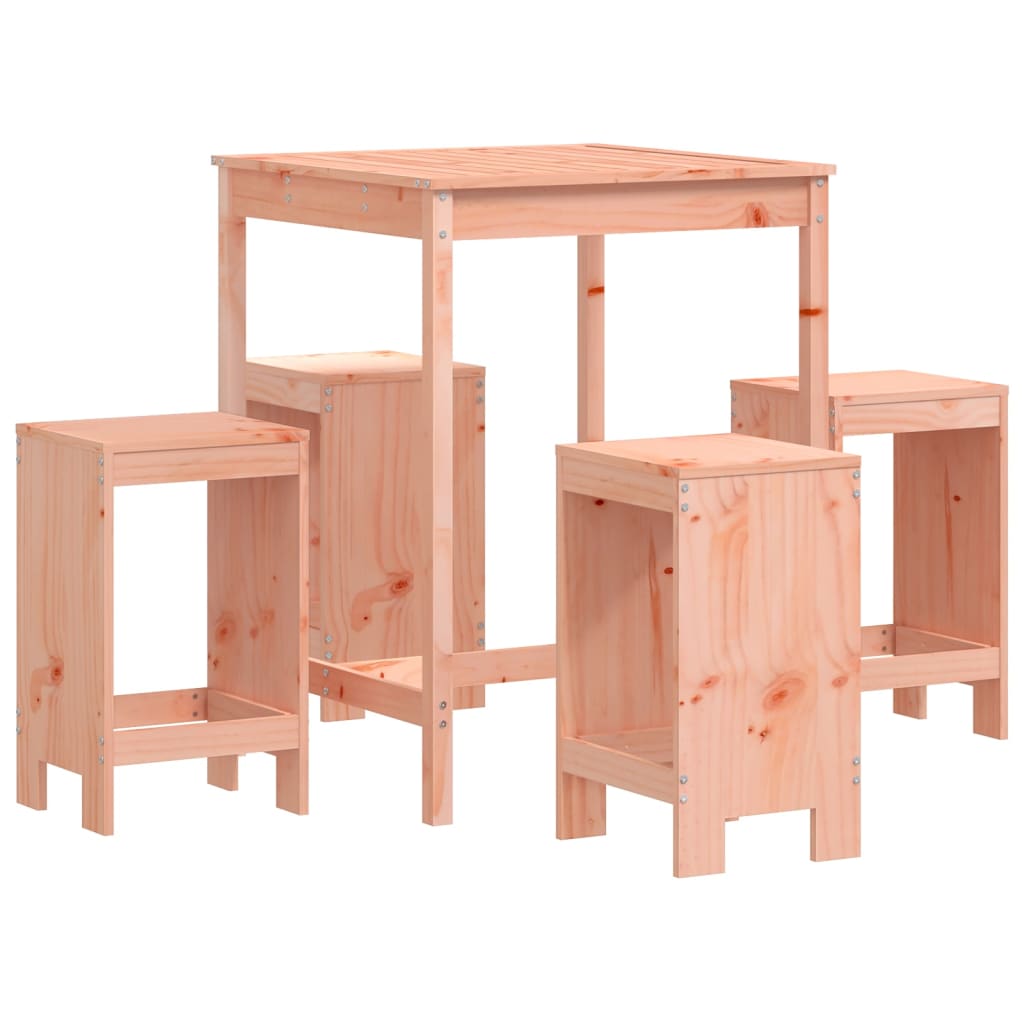 vidaXL 5-piece Bar Set Solid Pine Wood White