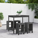 vidaXL 5-delige Barset massief grenenhout wit