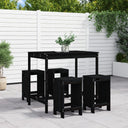 vidaXL 5-delige Barset massief grenenhout wit