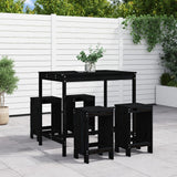 vidaXL 5-delige Barset massief grenenhout wit