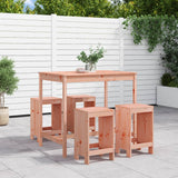 vidaXL 5-delige Barset massief grenenhout wit