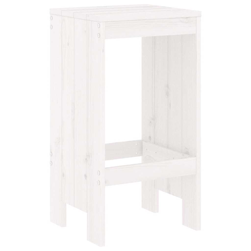 vidaXL 7-Piece Bar Set Solid Pine Wood White