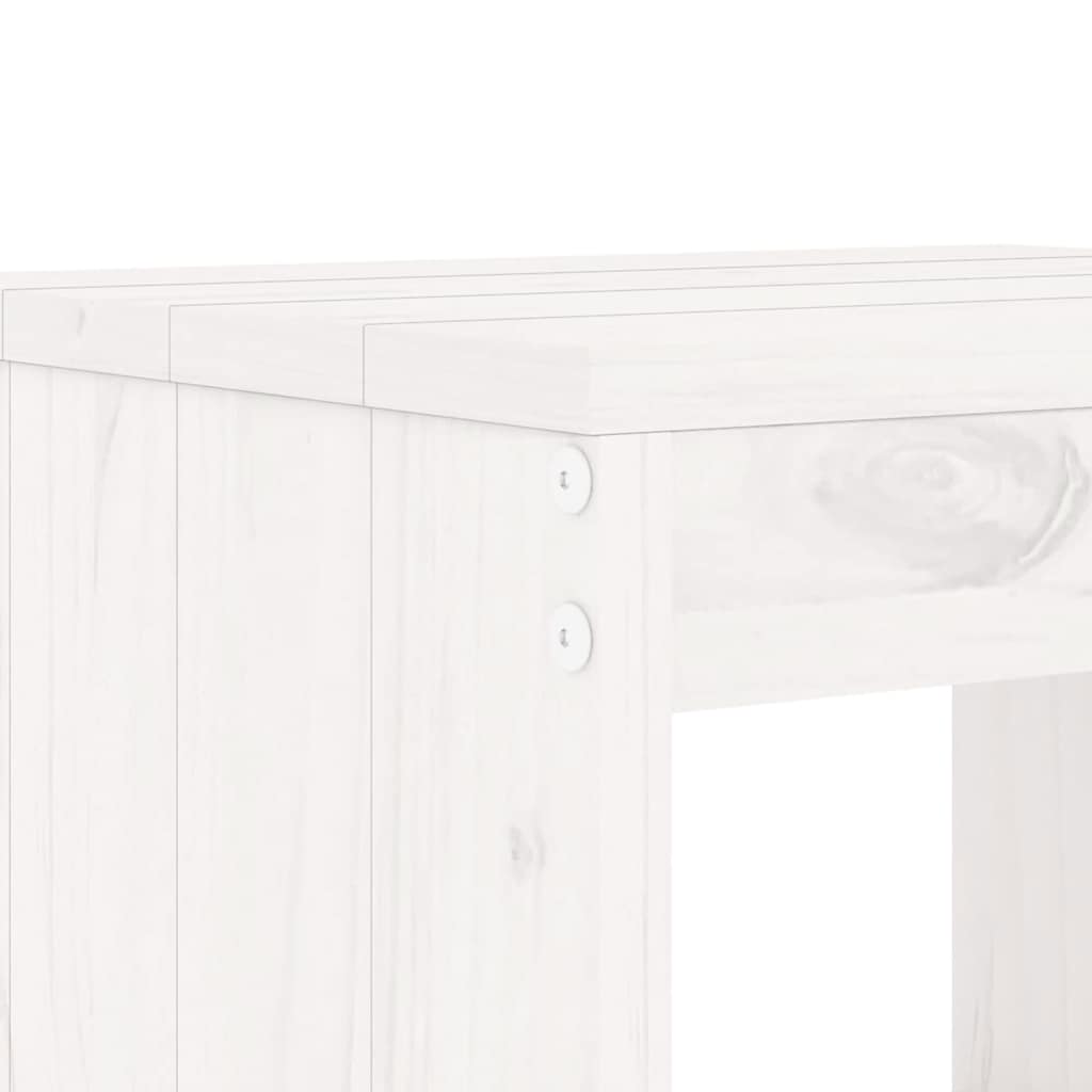 vidaXL 7-Piece Bar Set Solid Pine Wood White