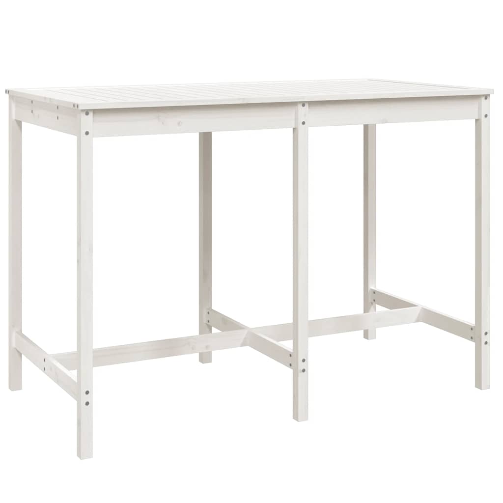 vidaXL 7-Piece Bar Set Solid Pine Wood White