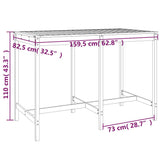 vidaXL 7-Piece Bar Set Solid Pine Wood White