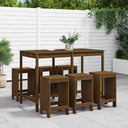 vidaXL 7-Piece Bar Set Solid Pine Wood White