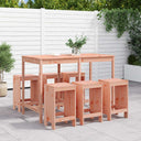 vidaXL 7-Piece Bar Set Solid Pine Wood White