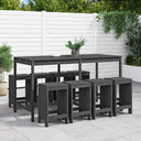 vidaXL 9-delige Barset massief grenenhout wit