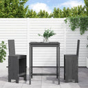 vidaXL 3-delige Barset massief grenenhout wit
