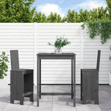 vidaXL 3-delige Barset massief grenenhout wit