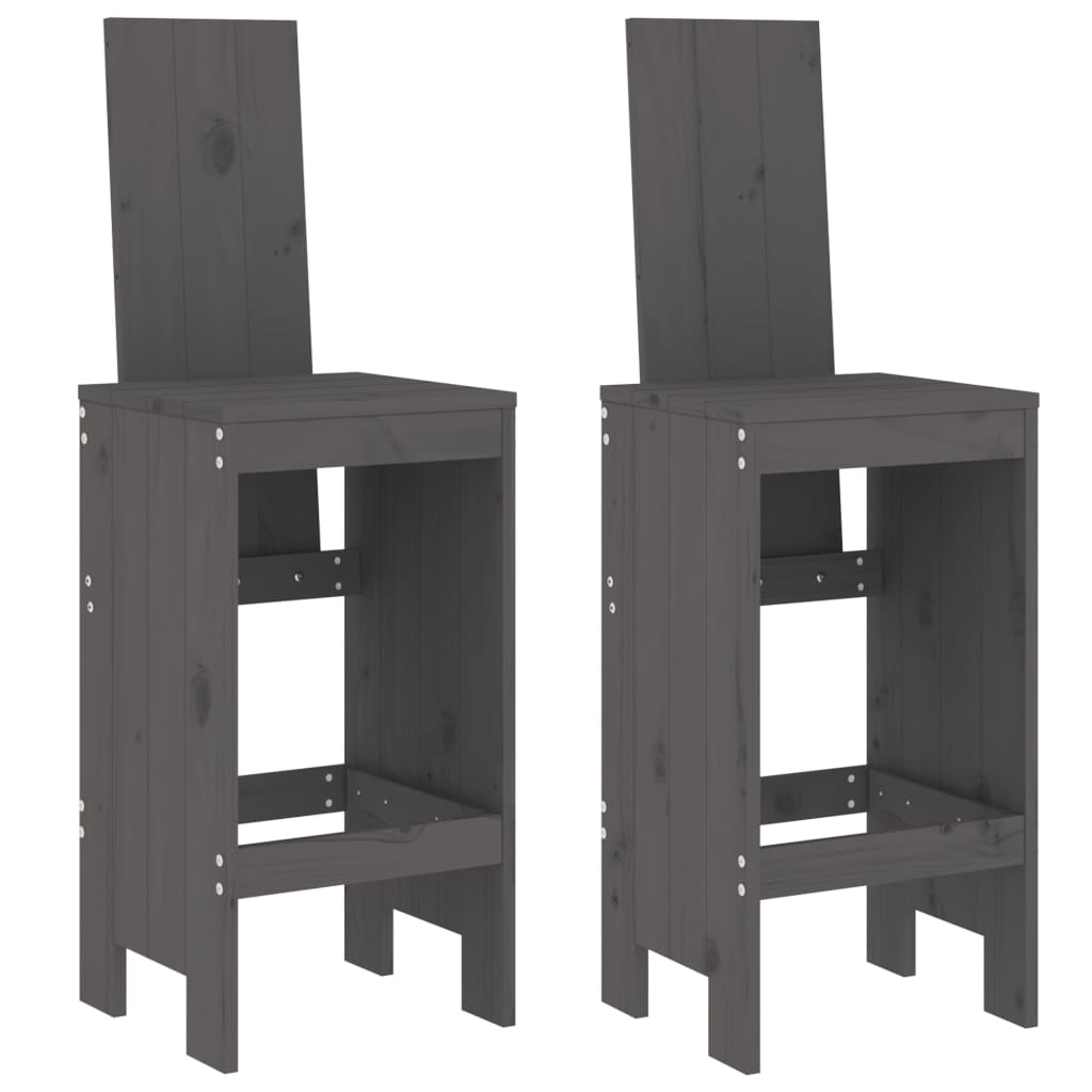 vidaXL 3-delige Barset massief grenenhout wit