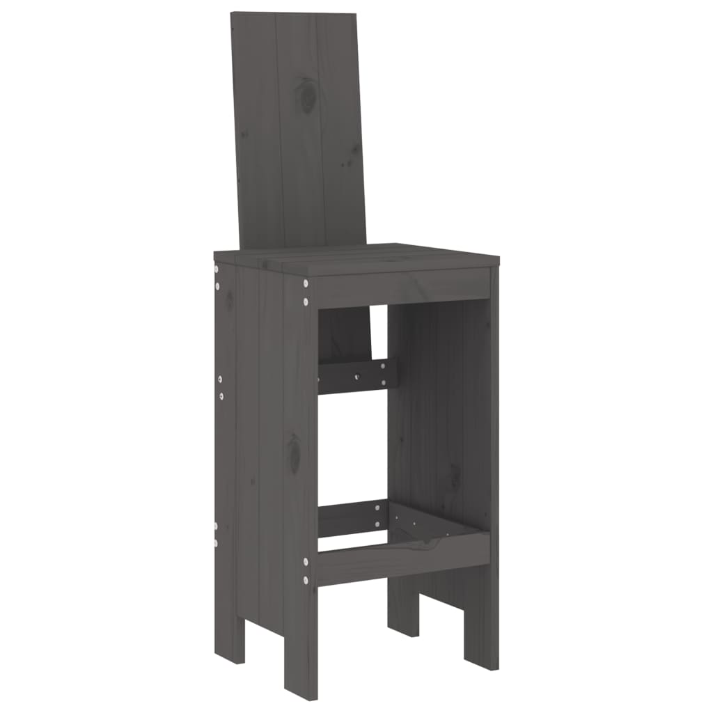 vidaXL 3-delige Barset massief grenenhout wit