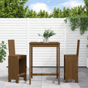 vidaXL 3-delige Barset massief grenenhout wit