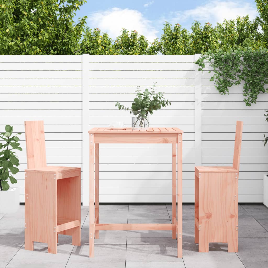 vidaXL 3-delige Barset massief grenenhout wit