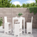 vidaXL 5-delige Barset massief grenenhout wit