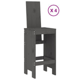 vidaXL 5-delige Barset massief grenenhout wit
