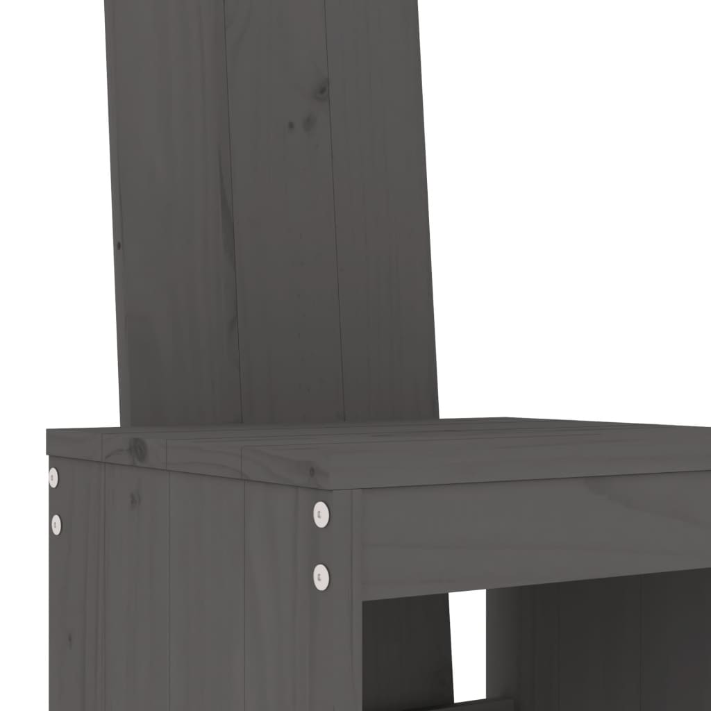 vidaXL 5-delige Barset massief grenenhout wit